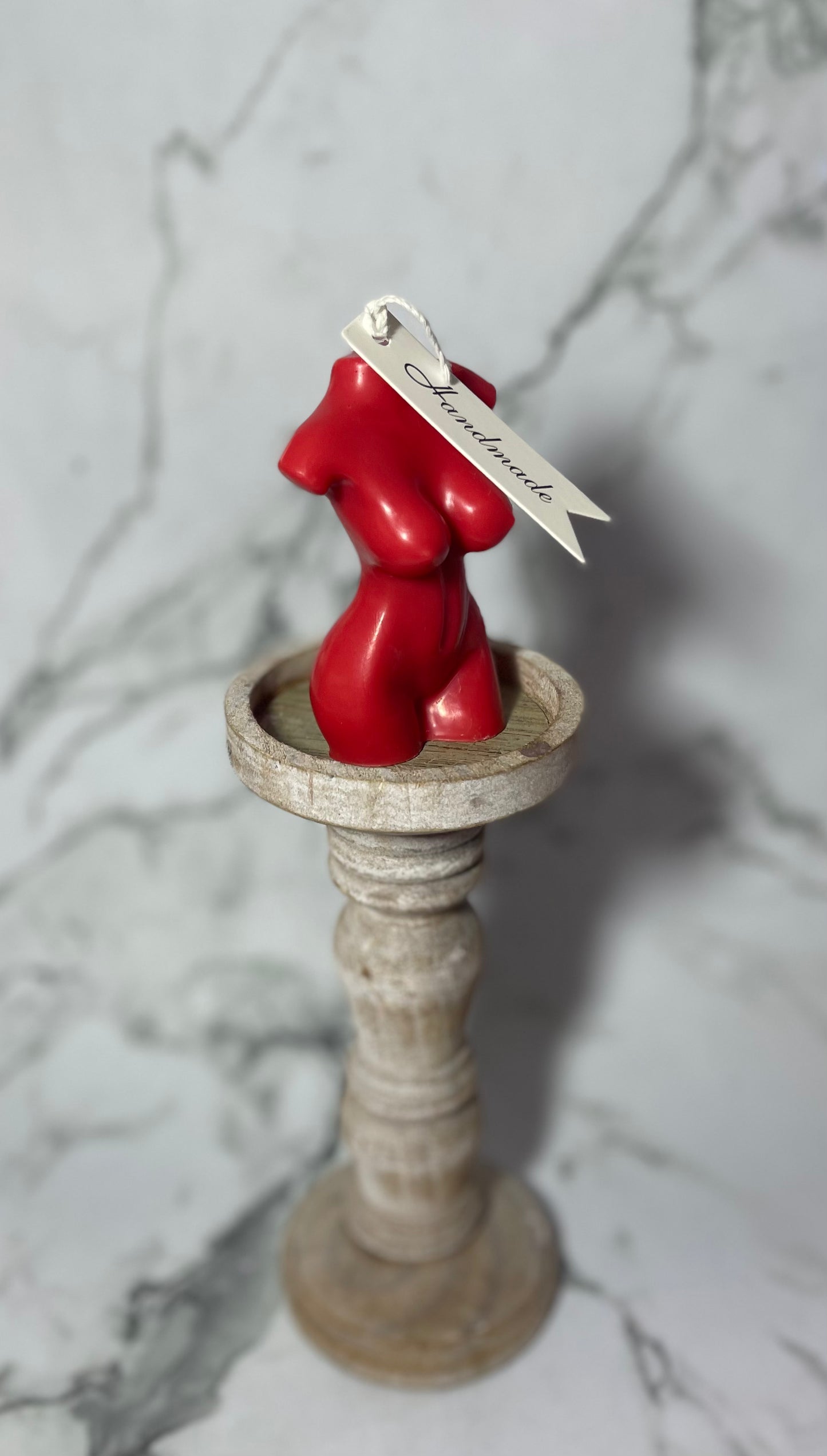 Raspberry Vanilla lightly scented pillar candle