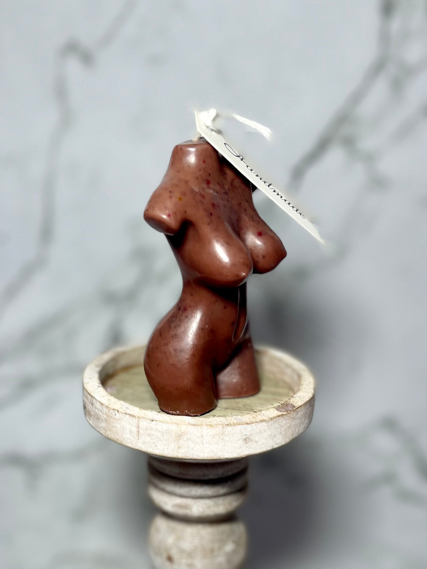 Cherry Ammareto lightly scented pillar candle