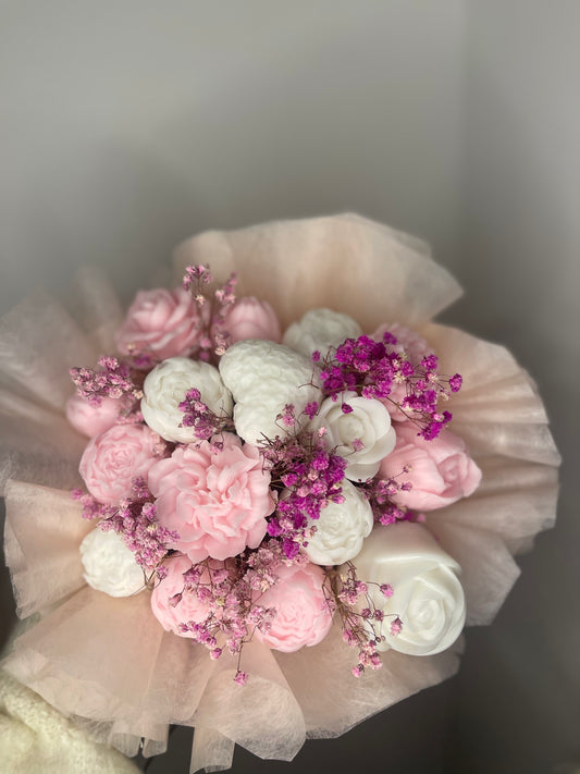 ROSE & LOTUS SCENTED SOAP FLOWER BUCKET