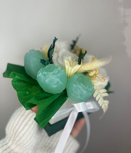 PEONIES SCENTED SOAP FLOWER BUCKET