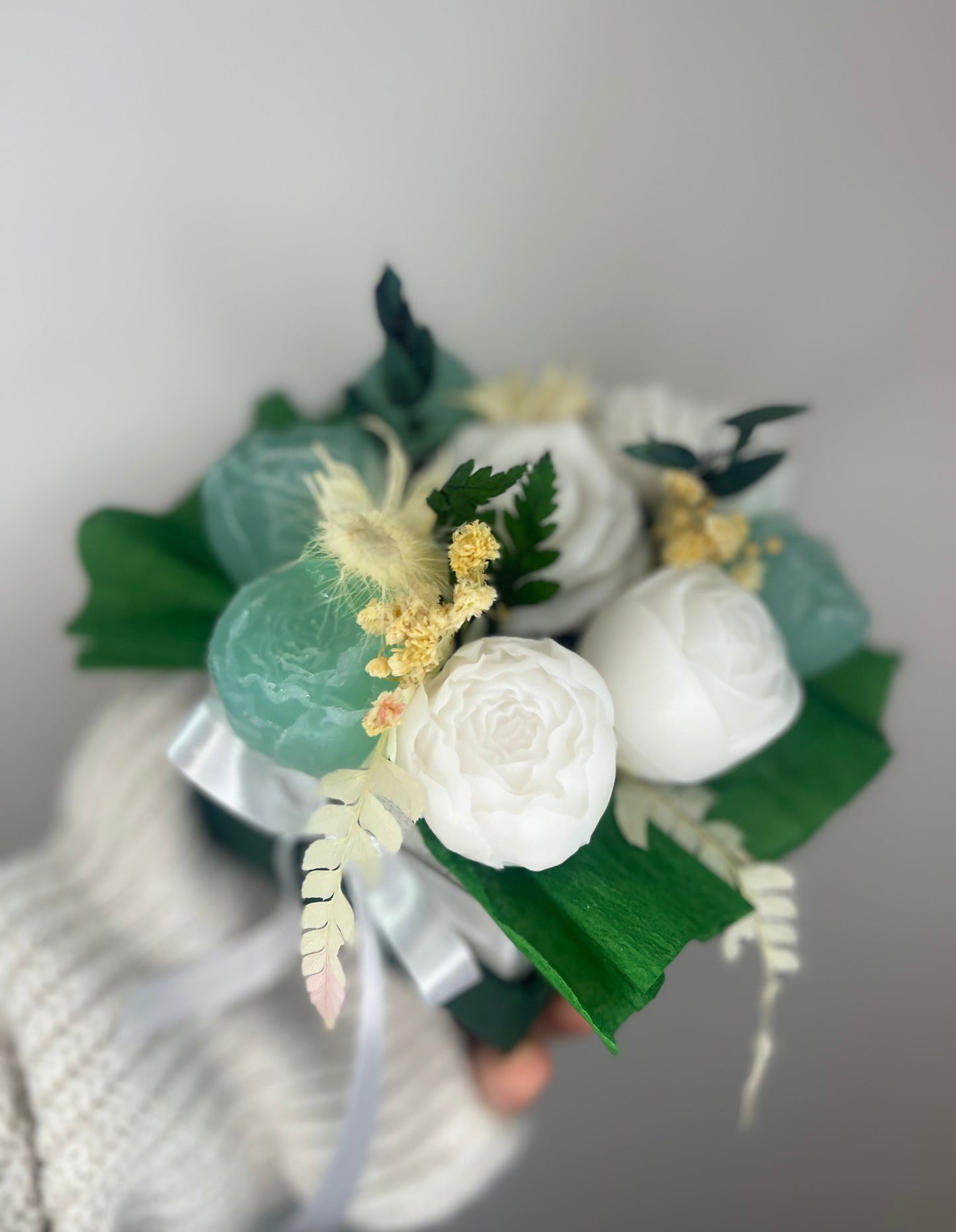 PEONIES SCENTED SOAP FLOWER BUCKET