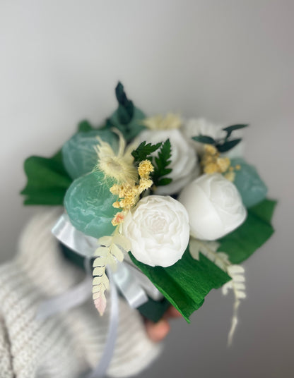 PEONIES SCENTED SOAP FLOWER BUCKET