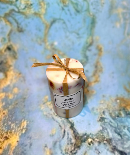 Lemon & Peony & Bergamot Luxury scented candle