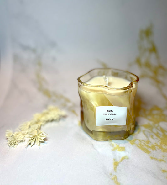 Ambra luxury glass scented candle